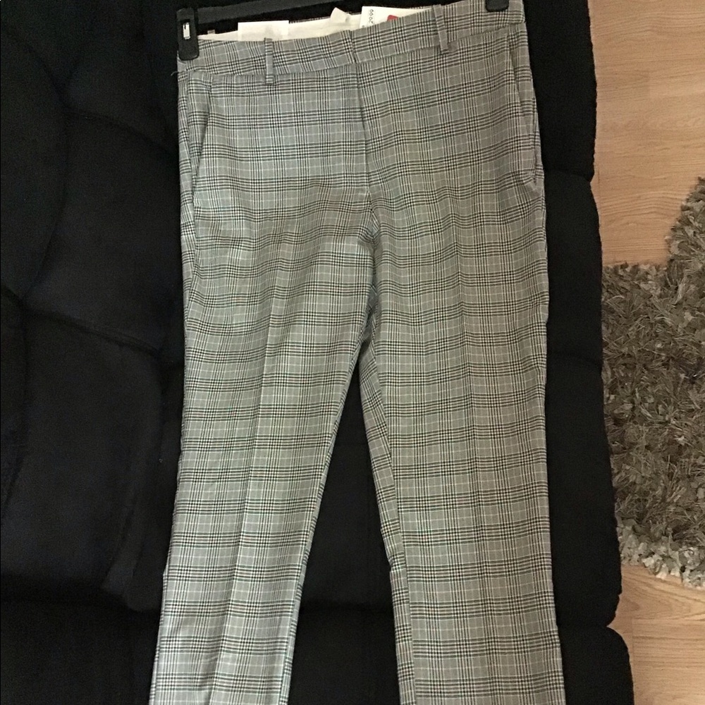 H&M ladies plaid trousers